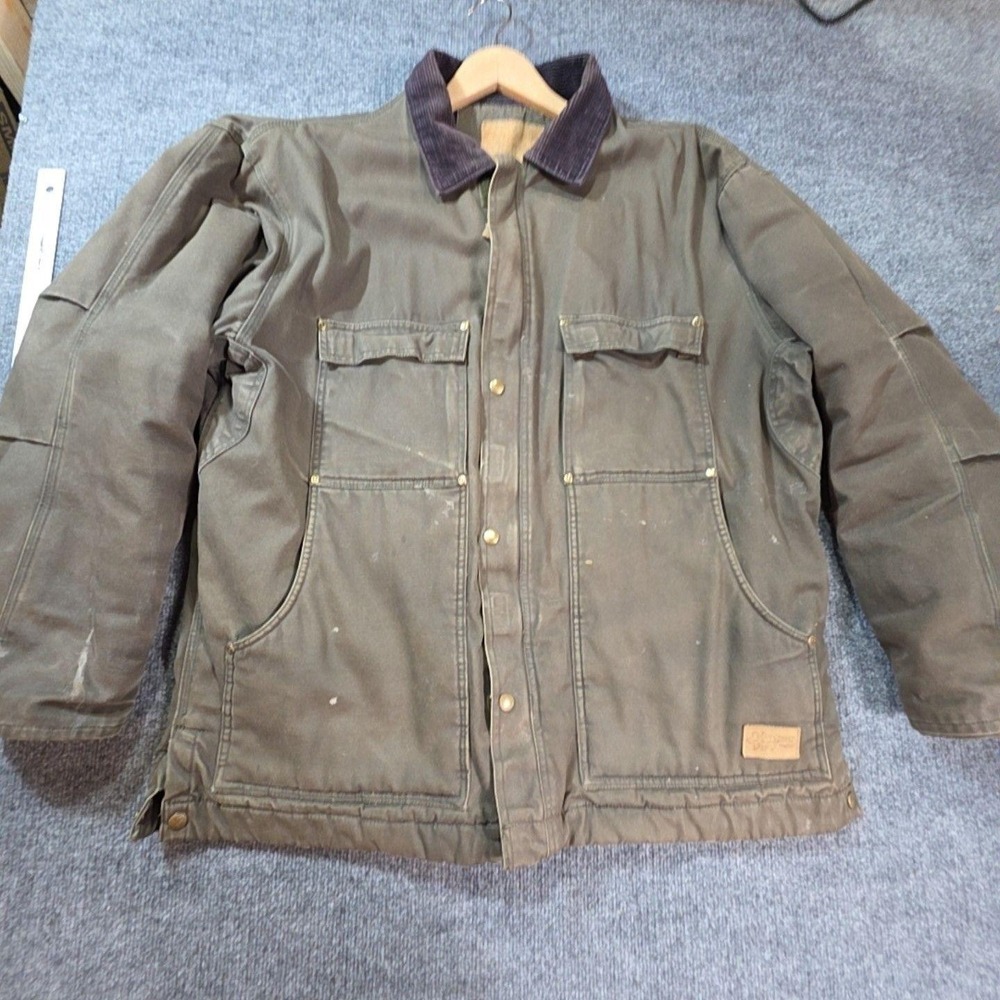Canyon Forest Mens XL Canvas Jacket Green Insulated Workwear Coat FCH37700